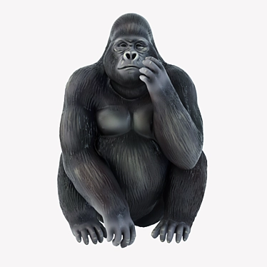 Gorilla Figurine: Detailed 3D Model 3D model image 1 