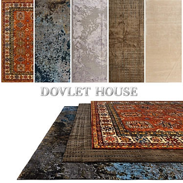 DOVLET HOUSE Carpets - 5 Pieces (Part 304) 3D model image 1 