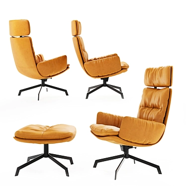 Modern Comfort: Kff Arva Lounge 3D model image 1 