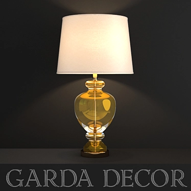 Golden Glass Desk Lamp 3D model image 1 