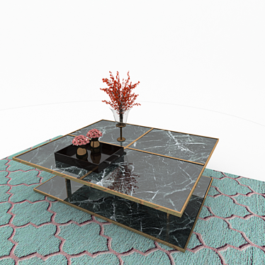 Vray Coffee Table: Full Texture Model 3D model image 1 