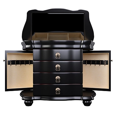 Elegant Louis Jewelry Chest 3D model image 1 