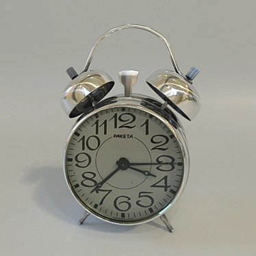 Retro Rocket Alarm Clock 3D model image 1 