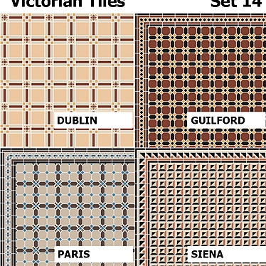 Elegant Topcer Victorian Tiles 3D model image 1 
