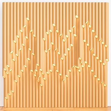 Bamboo Wall Art: Natural Elegance 3D model image 1 