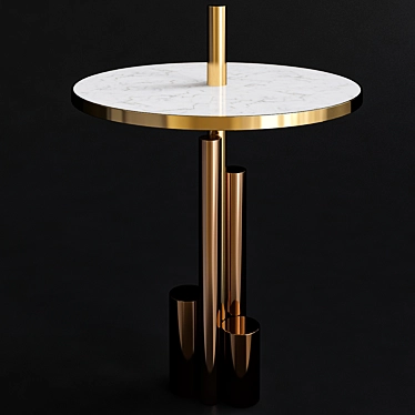 Elegant Dubai Side Table 3D model image 1 