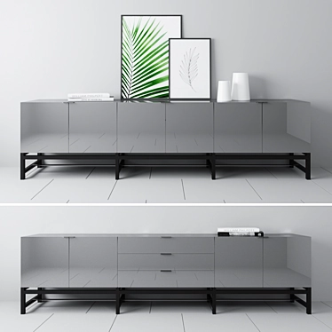 Harvey Gorizontal Sideboard: Timeless Design & Sleek Style 3D model image 1 