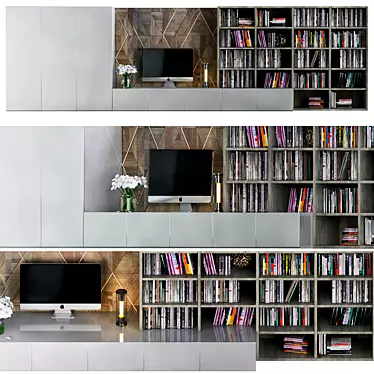 Versatile Book Wardrobe with Style 3D model image 1 