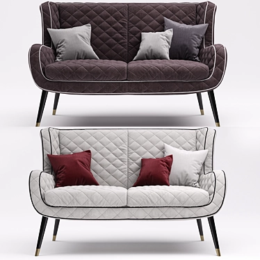 Modern Baxter Dolly Sofa 3D model image 1 