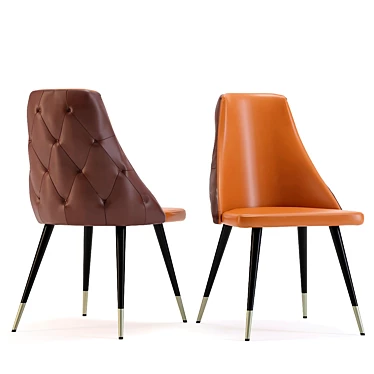 Urban Desire Brown Chair | Stylish Polyurethane Coated Seat 3D model image 1 