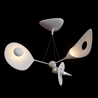 Bird Sculptural Chandelier by Alexandre Loge 3D model image 1 