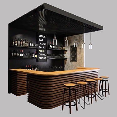 Loft Bar Furniture Set 3D model image 1 