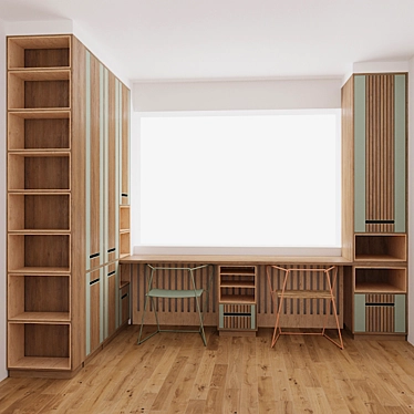 Kids Room Furniture Set 3D model image 1 