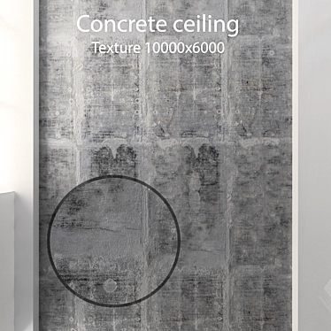 Seamless Concrete Ceiling Texture 3D model image 1 