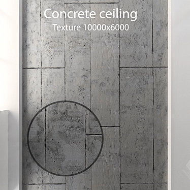 Seamless Concrete Ceiling Texture 3D model image 1 