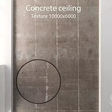 Seamless Concrete Ceiling Texture 3D model image 1 