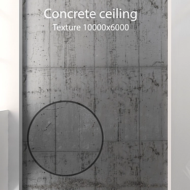 Seamless Concrete Ceiling Texture 3D model image 1 