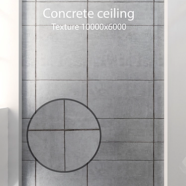  Seamless Concrete Ceiling Texture 3D model image 1 