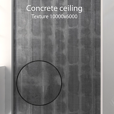 Seamless Concrete Ceiling Texture 3D model image 1 