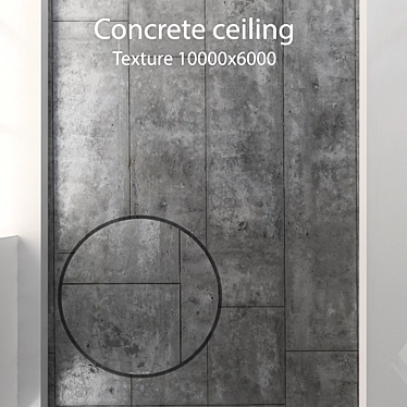Seamless Concrete Ceiling Texture 3D model image 1 