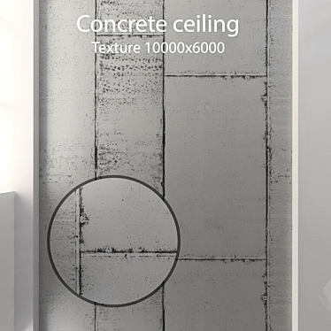 Seamless Concrete Ceiling Texture 3D model image 1 