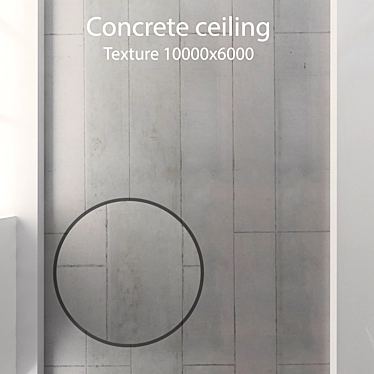 Seamless Concrete Ceiling Texture 3D model image 1 