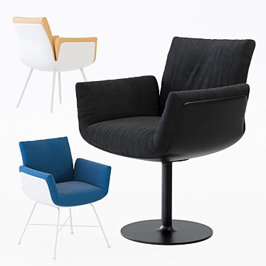 ALVO: Stylish Trestle-Based Chair 3D model image 1 