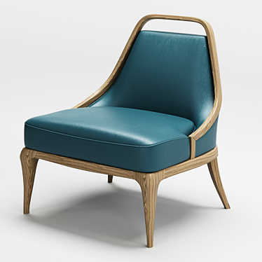 Elegant Alexander Bergere Art Chair 3D model image 1 