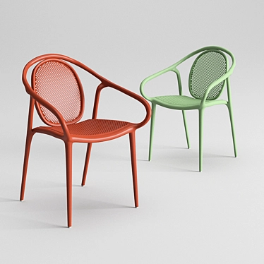 ErgoFlex Polypropylene Armchair 3D model image 1 