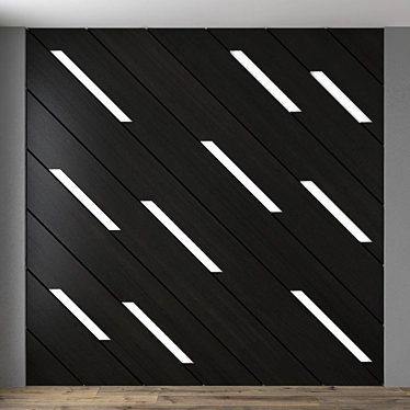 Wooden Wall Panel 2500x2500mm 3D model image 1 