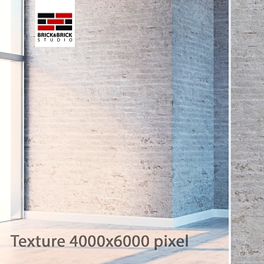 Seamless High-Detail Brick with Vray Material 3D model image 1 