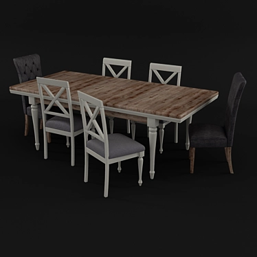 BarkerAndStoneHouse Bambury Dining Table 3D model image 1 