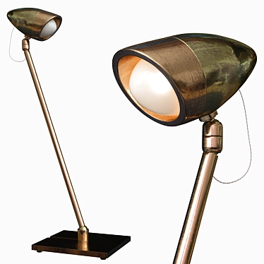 CicloItalia T: Elegant Brass Desk Lamp 3D model image 1 