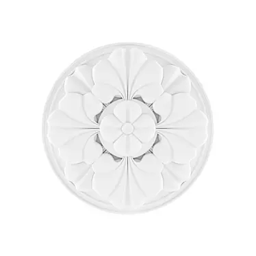 Gypsum Ceiling Rosette: Elegant Décor 3D model image 1 