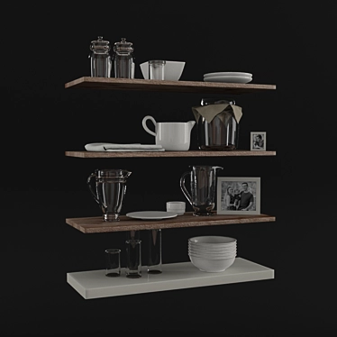 Bambury Large Bookcase: Sleek and Stylish Storage 3D model image 1 