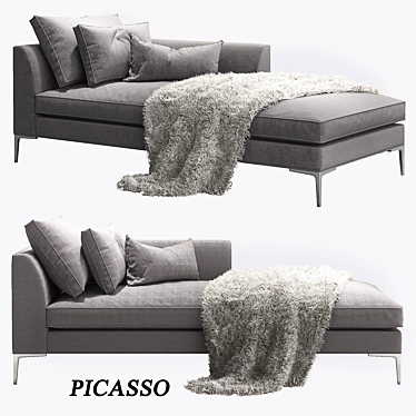 Elegant Picasso Chaise Lounge 3D model image 1 