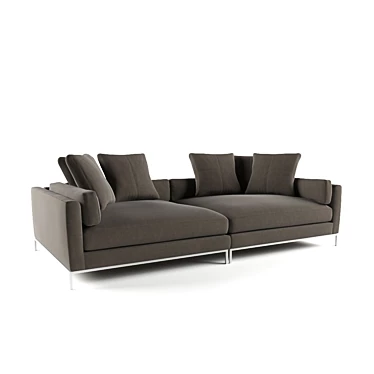 Ventura Extra Deep Sofa: Plush Comfort in Elegant Design 3D model image 1 