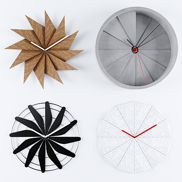 Sleek Modern Clock 3D model image 1 