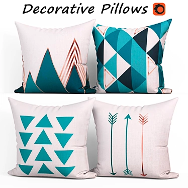 Modern Decorative Pillow Set 3D model image 1 