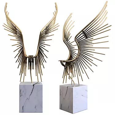  Welded Bird Sculpture by Curtis Jere 3D model image 1 