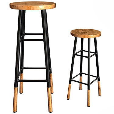 Modern Emery Counter Stools 3D model image 1 