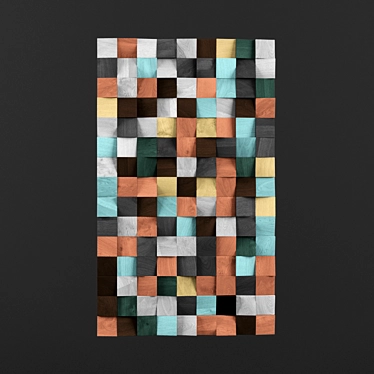 Geometric Wood Art - Abstract Masterpiece 3D model image 1 