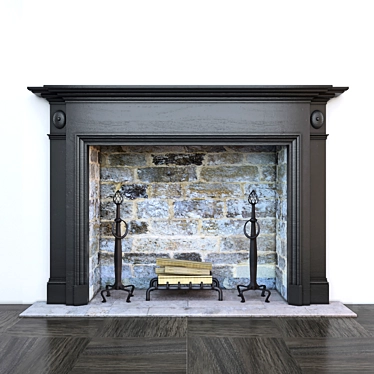 Russian Fireplace: Warm and Stylish 3D model image 1 