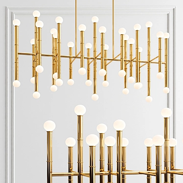 Elegant Meurice Chandelier 3D model image 1 