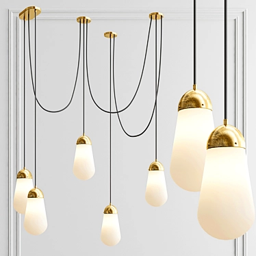 Lustrous Lariat Sconce: Illuminating Brilliance 3D model image 1 