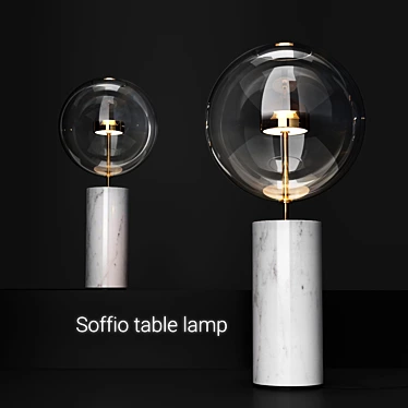 Title: Giopato & Coombes Bolle Soffio Clear/Gold Table Lamp 3D model image 1 