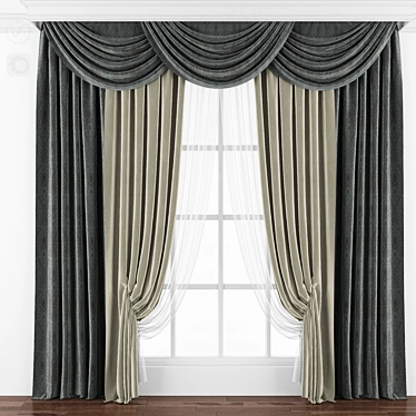 Reinvented Curtain Design 3D model image 1 