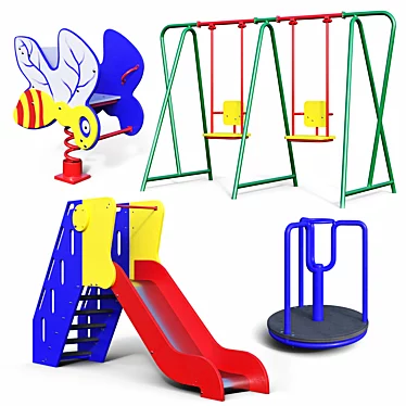 Playtime Fun: Kids' Play Equipment 3D model image 1 