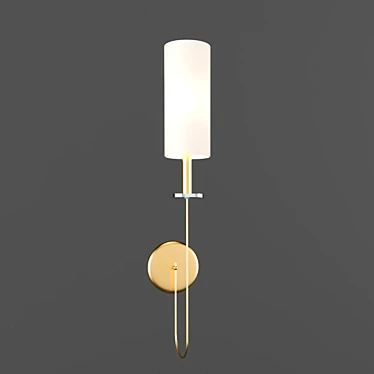Luxury Golden Bathroom Sconce 3D model image 1 