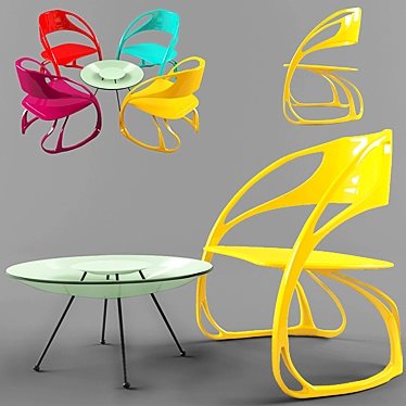 Elegant Butterfly Chair: 3D Max Version 2014 3D model image 1 